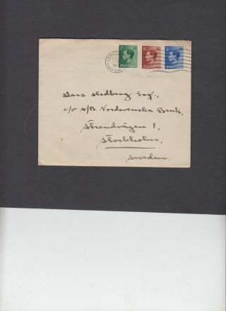 1936 Edward Viii ½d,  1½d & 2½d Fdc London F.  S.  Wavy Line Cancel