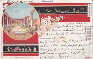 Five Postcards 1900 - Cache Hotel Bristol Naples - Vesuvious Pompei Eruption Etc