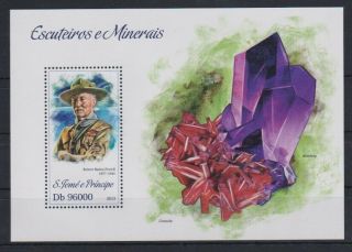 Y944.  Sao Tome And Principe - Mnh - 2013 - Nature - Minerals - Scouting - Bl.
