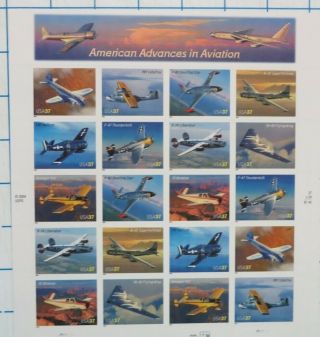 3916 - 3925,  American Advances In Aviation Stamp Sheet