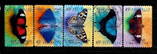 1998 Australia Full Set Of 5 Stamps Featuring Butterflies That Are