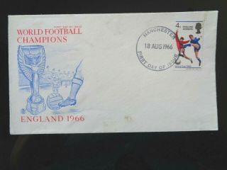 Great Britain 1966 World Cup Winners 1v Stuart First Day Cover Manchester Pm