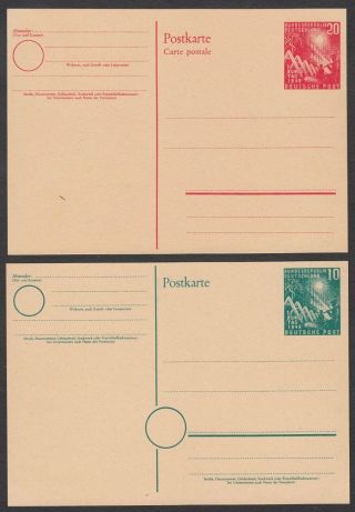 Germany - West,  1949 Parliament Pre - Paid Postcards.  V Scarce