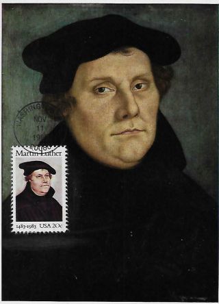 1983 2065 Martin Luther 500th Birth Anniversary Cranach Painting