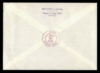 DR WHO 1959 SWITZERLAND HEERBRUGG TO USA MULTI FRANKED REGISTERED C127519 2