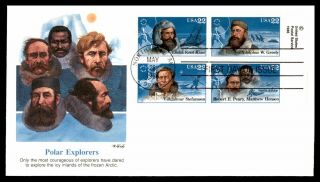 Mayfairstamps 1986 Us Fdc Polar Explorers Combo Elisha Kent Kane Fleetwood First