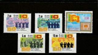A89 - Sri Lanka - Sg1382 - 1386 Mnh 1998 50th Anniv Independence