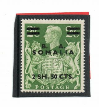Somalia Gv1 1950 B.  A.  O/print 2sh.  50c On 2/6.  Sg S30 H.