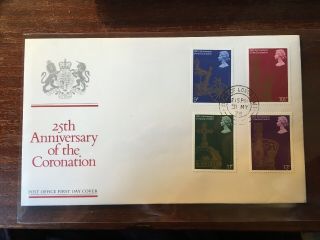 Gb Fdc 1978 25th Anniversary Of Coronation Shs “house Of Lords”