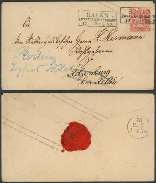 Germany North German Conf 1870 - Postal Stationery Hagen 36364/2