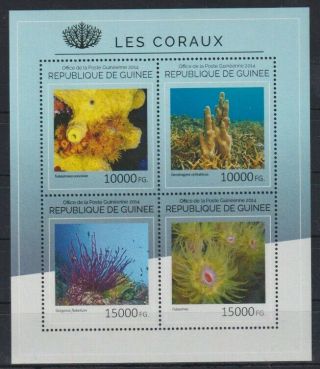 C707.  Guinea - Mnh - 2014 - Nature - Marine Life - Coral Reefs