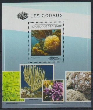 C707.  Guinea - Mnh - 2014 - Nature - Marine Life - Coral Reefs - Bl.