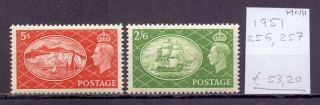 Great Britain 1951.  Stamp.  Yt 256,  257.  €53.  20