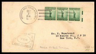 Apo 803a American Base Forces Fort Read Surinam December 12 1941 Censored Cover