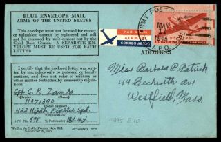 York Apo 895 422nd Night Fighter Squadron Corporal Eto May 11 1945 Air Mail
