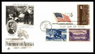Mayfairstamps 1967 Us Fdc Purchase Of Alaska Conferring Over The Signing Of Trea