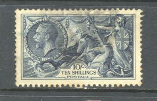 Great Britain,  George V,  10 Shillings Re - Engraved Seahorse Fine