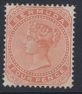 Bermuda 1880 4d Orange - Red No Gum Sg20 Mng