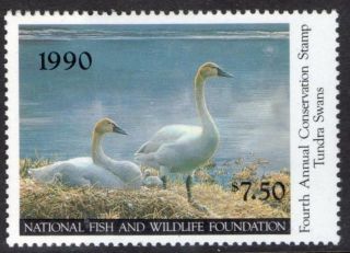 1990 National Fish And Wildlife Foundation Stamp Mnh Nfw - 4