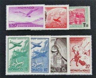 Nystamps French Monaco Stamp C1 - C7 Og H $38