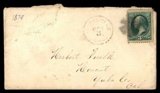 Mayfairstamps Us 1879 Massachusetts Marysville To Honent Ca Letter Inside Cover