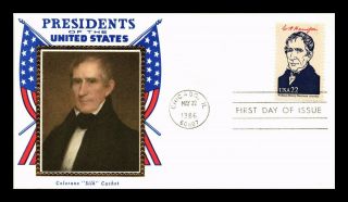 Dr Jim Stamps Us William Henry Harrison President Colorano Silk Fdc Cover