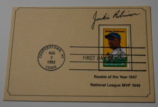 1982 Jackie Robinson Brooklyn Dodgers Fdc Cover Tudor House Mini - Maxi Card