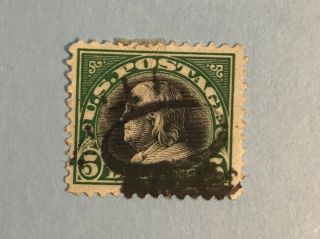 Us Stamps Sc 524 Benjamin Franklin $5 Perf - 11 1918