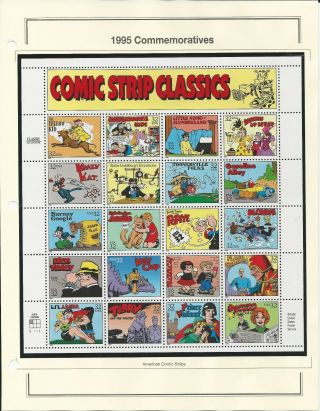 Scott 3000 Comic Strip Classics 20 X.  32 Cent Sheet Mnh Pof