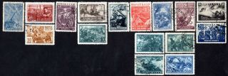 Russia Ussr 1942 - 43 Set Of Stamps Zagor 737 - 747,  756 - 760 Cv=17.  50$