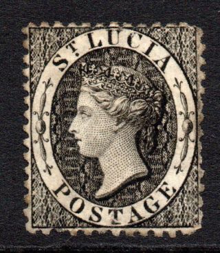 St Lucia 1 Penny Stamp C1864 - 76 No Gum (1)