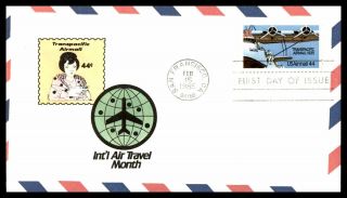 Mayfairstamps Us Fdc 1985 San Francisco Transpacific Airmail California First Da