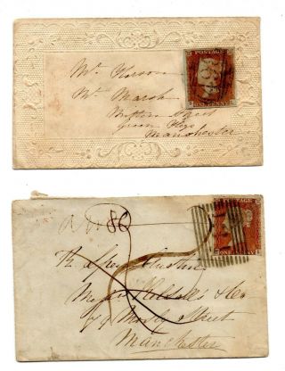 Great Britain 1841 Two Penny Reds On Cover - See Scans And Detailed Description