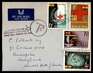 Ghana July 8 1968 Air Mail Cover Letter Inside To Annapolis Md