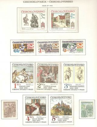 Czechoslovakia,  Selection From 1983 - 1984 In Mixed (mostly Mnh)