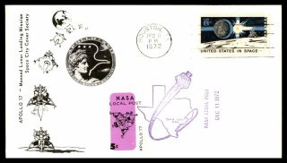 Mayfairstamps Us 1972 Apollo 17 Manned Lunar Landing Mission Nasa Local Post Cov