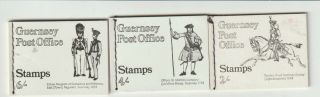 3 Booklets Of Stamps From The Channel Island Of Guernsey 1969 - 70.