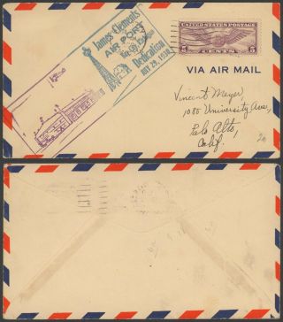 Usa 1930 - Commemorative Flight Air Mail Cover James Clements Airport 34770/13