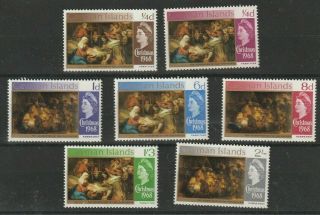 Cayman Islands 1968 Christmas Set Of All 7 Commemorative Stamps Mnh