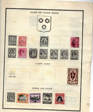 Cape Of Good Hope,  Cook Islands,  Cape Verde Islands,  Chad 18 Stamps Frpm An Old Sc