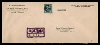 Dr Who 1945 Charleston Sc Navy Official Registered To Washinton Dc E46046