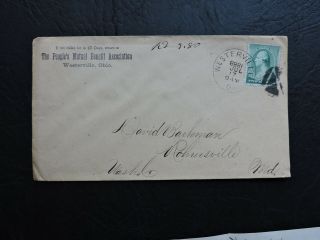 1888 Westerville Ohio Fancy Cancel,  Error Inverted Year Rohrersville Md,  Trego