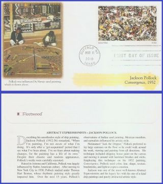 Usa 4444d U/a Fleetwood Fdc Jackson Pollock Abstract Expressionists
