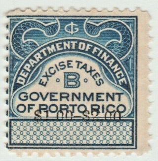 Puerto Rico Excise Revenue Fiscal Stamp 10 - 14 - Different Type Varieties