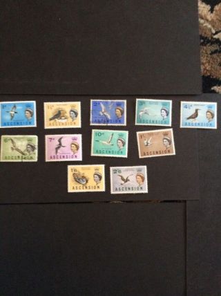 Ascension Island 1963 Mint/ X 11 Values Inc 2/6 Definitives Birds