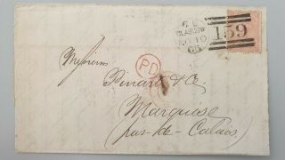 Great Britain 1865 Cover Letter,  Glasgow To London,  High Cv $,