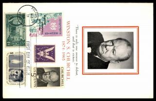 Missouri Winston S Churchill Bhutan Mixed Franking Combo Letter Card Fdc 1965