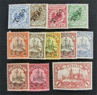 Nystamps German Togo Stamp 1//17 Og H $41