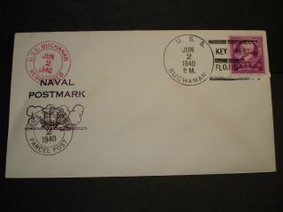 Uss Buchanan Dd - 131 Naval Cover 1940 Key West,  Fl Later Hms Campbeltown