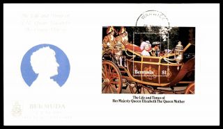 Hm Queen Elizabeth The Life And Times Souvenir Sheet 1985 Embossed Cachet On Uns